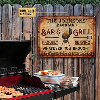 Personalized BBQ Bar Grill Vintage Metal Sign - Gift for Him - Thegiftio UK
