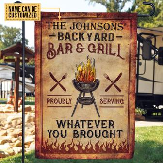 Personalized BBQ Bar Grill Flag - Gift for BBQ Lovers - Thegiftio UK