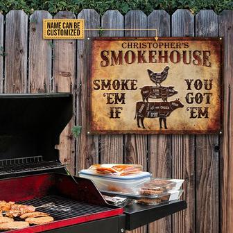 BBQ Smoke Personalized Metal Sign - Gift for Grill Lovers - Thegiftio UK