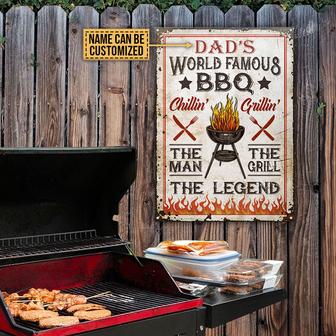 BBQ World Famous Custom Metal Sign - Gift for Friends - Thegiftio UK