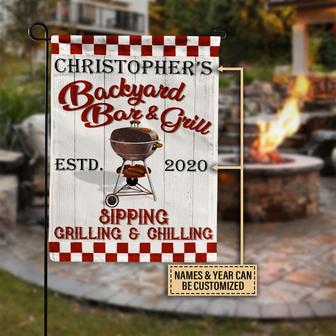 Personalized Backyard Grilling Flag - Gift for BBQ Lovers - Thegiftio UK