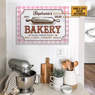 Bakery Fresh Daily Personalized Metal Sign - Gift for Bakers - Thegiftio UK