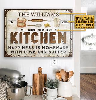 Baking Kitchen Happiness Personalized Metal Sign - Home Gift - Thegiftio UK