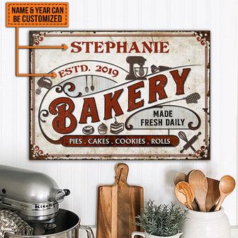 Made Fresh Daily Personalized Metal Sign - Gift for Bakers - Thegiftio UK