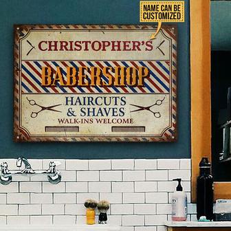 Barbershop Walk-Ins Welcome Custom Metal Sign - Barber Gift - Thegiftio UK