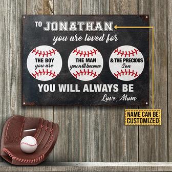 Always Be Customized Personalized Metal Sign - Baseball Gift - Thegiftio UK
