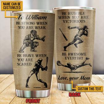 Baseball Be Strong Personalized Tumbler - Gift for Mom - Thegiftio UK