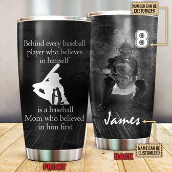 Baseball Behind Every Player Custom Tumbler - Gift for Mom - Thegiftio UK