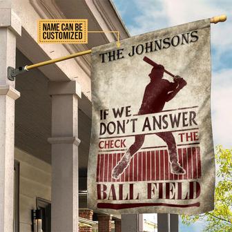 Personalized Baseball Check Ball Field Custom Flag - Gift - Thegiftio UK