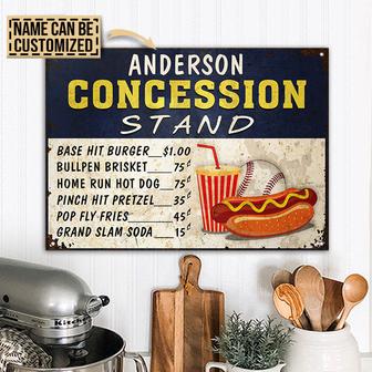 Baseball Concession Stand Custom Metal Sign - Gift for Fans - Thegiftio UK