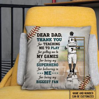 Baseball Dad And Son Thank You Sketch Custom Pillow - Gift - Thegiftio UK