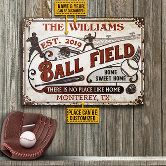 Personalized Baseball Field Metal Sign - Baseball Gift - Thegiftio UK