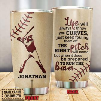 Baseball Fouling Them Off Custom Tumbler - Baseball Gift - Thegiftio UK