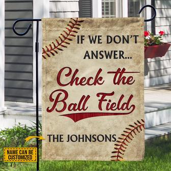 If We Don't Answer Personalized Flag - Gift for Baseball - Thegiftio UK