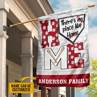 Baseball Like Home Personalized Flag - Gift for Sports Fans - Thegiftio UK