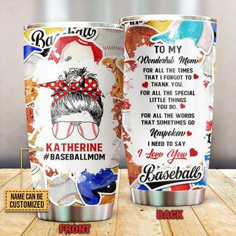 Baseball Mom Personalized Tumbler - Perfect Gift for Mom - Thegiftio UK