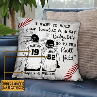 Baseball Sketch Hold Your Hand Personalized Pillow - Thegiftio UK