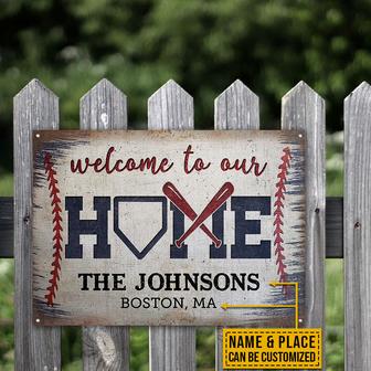 Welcome To Baseball Personalized Metal Sign - Gift for Fans - Thegiftio UK