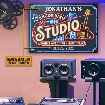 Personalized Bass Guitar Recording Studio Metal Sign - Gift - Thegiftio UK