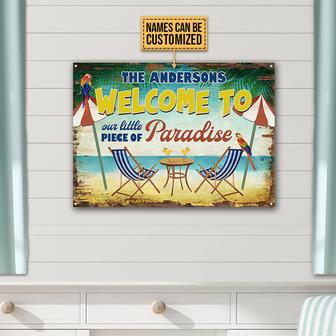 A Little Peace Of Paradise Custom Metal Sign - Beach Gift - Thegiftio UK