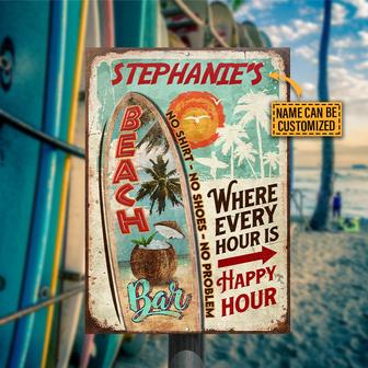 No Shirt No Shoes Custom Metal Sign - Gift for Beach Lovers - Thegiftio UK