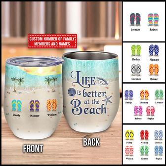 Beach Life Is Better Custom Wine Tumbler - Gift for Bestie - Thegiftio UK