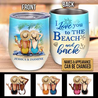 Personalized Beach Bestie Beach And Back Custom Tumbler - Thegiftio UK