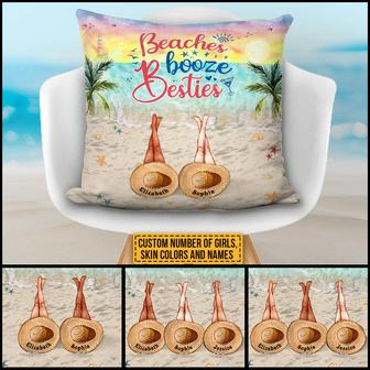 Personalized Beach Bestie Custom Pillow - Best Friend Gift - Thegiftio UK