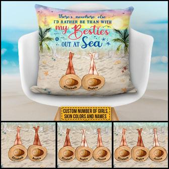 Beach Bestie Out At Sea Custom Pillow - Gift for Best Friend - Thegiftio UK
