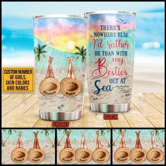 Personalized Beach Bestie Out At Sea Custom Tumbler - Thegiftio UK