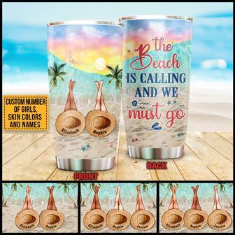 Beach Bestie The Beach Is Calling Custom Tumbler - Thegiftio UK