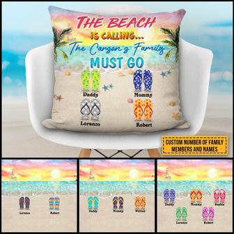 Beach Is Calling Personalized Pillow - Gift for Family - Thegiftio UK