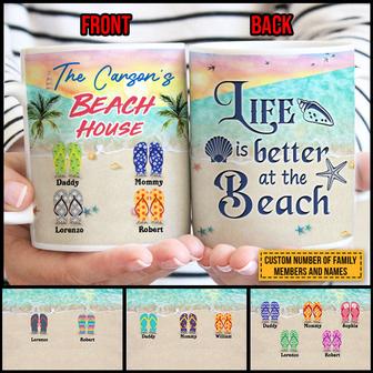 Beach Family Life Is Better Custom Mug - Family Gift - Thegiftio UK