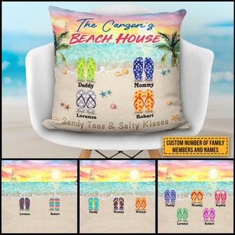 Sandy Toes Personalized Pillow - Gift for Beach Family - Thegiftio UK