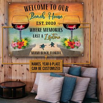 Personalized Beach House A Lifetime Custom Metal Sign - Gift - Thegiftio UK