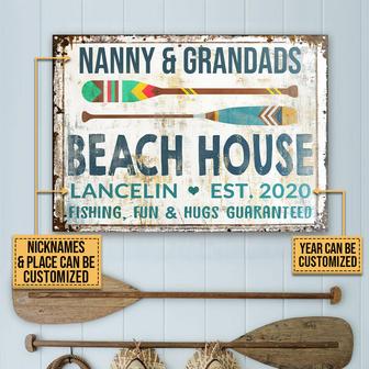 Personalized Beach House Metal Sign - Gift for Friends - Thegiftio UK