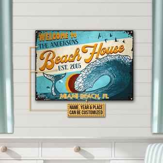 Personalized Beach House Mosaic Metal Sign - Gift for Home - Thegiftio UK