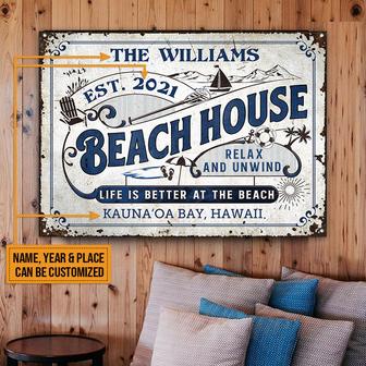 Beach Life Is Better At The Beach Custom Metal Sign - Gift - Thegiftio UK