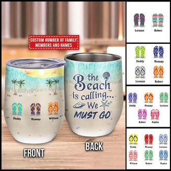 Beach Beach Is Calling Custom Wine Tumbler - Bestie Gift - Thegiftio UK