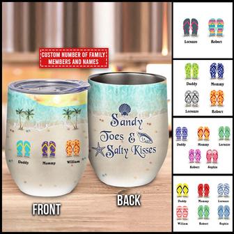 Beach Sandy Toes Personalized Wine Tumbler - Gift for Bestie - Thegiftio UK