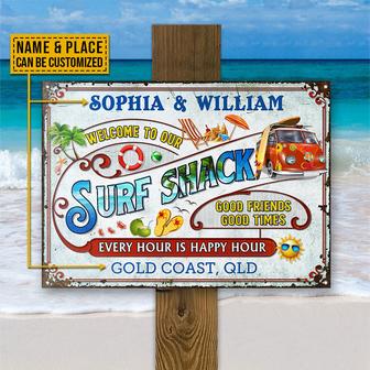 Personalized Beach Surfing Shack Custom Metal Sign - Gift - Thegiftio UK