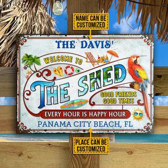 Personalized Beach Surfing Shed Metal Sign - Gift for Him - Thegiftio UK