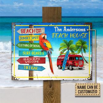 Personalized Beach Surfing This Way Custom Metal Sign - Gift - Thegiftio UK