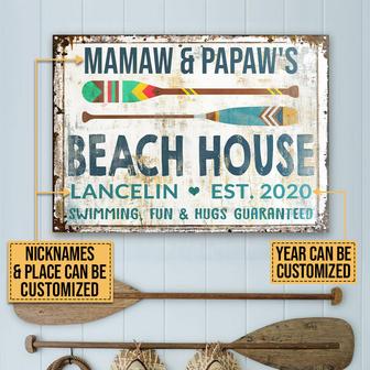 Personalized Beach Swimming Guaranteed Metal Sign - Gift - Thegiftio UK