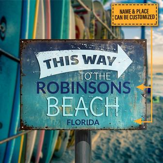 Beach To The Beach Custom Metal Sign - Gift for Beach Lovers - Thegiftio UK