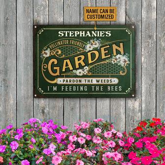 Bee Garden Pollinator Custom Metal Sign - Gift for Gardeners - Thegiftio UK