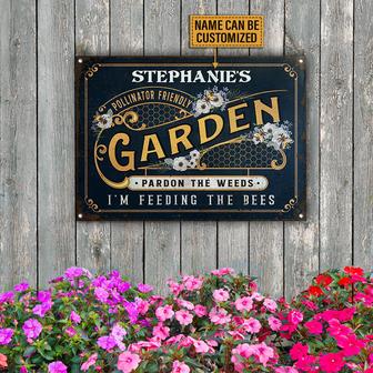 Bee Garden Pollinator Custom Metal Sign - Gift for Gardeners - Thegiftio UK