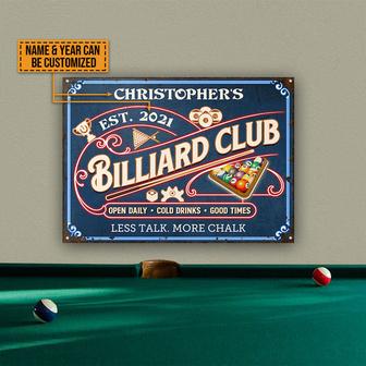 Billiard Club Cold Drinks Good Times Custom Metal Sign - Thegiftio UK