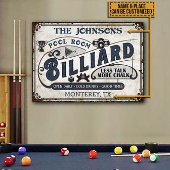 Personalized Billiard Pool Room Metal Sign - Gift for Him - Thegiftio UK