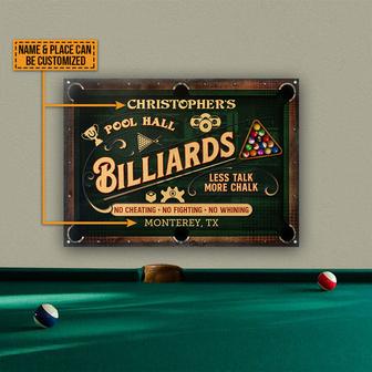 Personalized Billiards Pool Hall Custom Metal Sign - Gift - Thegiftio UK